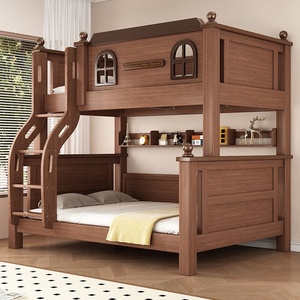 <span class=keywords><strong>Litera</strong></span> de Madera Estilo Castillo de Alta Calidad para Niños con Cajones de Almacenamiento y Escalera, Madera Sólida Ecológica, Directo de Fábrica China - Product Image 2