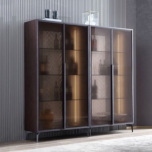 2022 중국 나무 와인 캐비닛 와인 캐비닛 바 거실 가구 식당 사이드 보드 뷔페 캐비닛 - Product Image 2