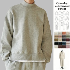 Felpe con Collo Alto Stile Lusso Discreto, Stampa Personalizzata, Logo Ricamato, Grafica, Orlo Diviso, Aderenti, per <span class=keywords><strong>Uomo</strong></span> e Donna - Product Image 1