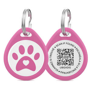 Sang Trọng Vòng Dấu Chân Con Chó ID Huy Hiệu Tag Tùy Chỉnh NFC Mã Qr Làm Bằng Kim Loại Và Nhựa Cho Vật Nuôi Sang Trọng - Product Image 3