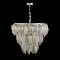 Lustre en verre à pétales de fleurs de luxe moderne, luminaire suspendu romantique à la française pour escalier, villa, salon, hall d'hôtel, décoration