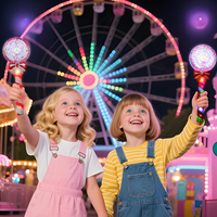Sucette lumineuse LED, bâtonnets lumineux, baguette clignotante pour filles, décoration de fête d'anniversaire, respectueux de l'environnement