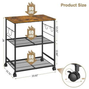 Multi-funzionale Rack Stand mobili da ufficio panettiere Rack forno a microonde Stand Rack mobili da cucina per Organizer Workstation - Product Image 2
