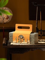 Maßgefertigte Hochwertige Holz-Geschenkbox mit Rechteckigem Bambus-Tablett für Sushi und Einzelhandelsverpackungen Recycelbar Anpassbar