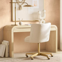 Bureau de travail moderne minimaliste en bois de haute qualité avec tiroirs et bureau d'écriture - Mobilier de bureau luxueux