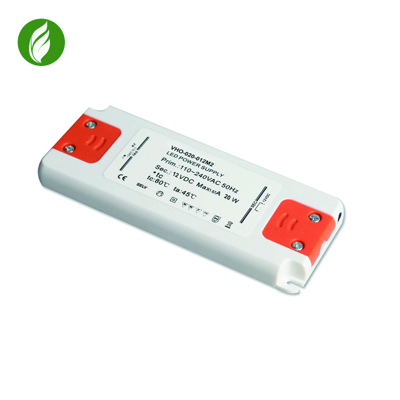 Ультратонкий Светодиодный драйвер без мерцания 12 Вт 15 Вт 18 Вт 20 Вт перерабатываемый пластиковый корпус 12 в источник питания для жесткой ленты