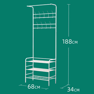 Suministro transfronterizo de percheros de pie, percheros para dormitorio, percheros sencillos para el hogar, almacenamiento de hierro forjado - Product Image 1