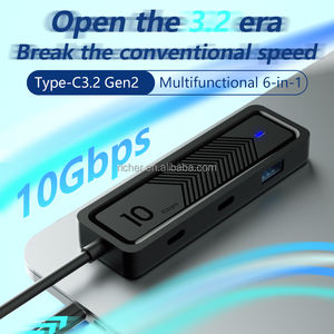 HUB Usb3.2Gen <span class=keywords><strong>tipo</strong></span> multifunzione C3.2 6 in1 10Gbps splitter a 4 porte lettore di schede SD TF Docking Station per Laptop per Notebook HUB USB - Product Image 2