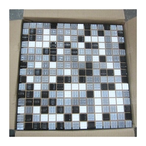 Azulejos De Vidrio De 20mm para suelo De cocina y pared, diseño gris, colores mezclados, Mosaico De Vidrio, decoración, azulejos De vidrio para piscina, <span class=keywords><strong>Mosaik</strong></span> - Product Image 1