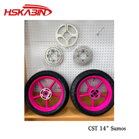 HSKABIN Yozma Tuttio EM5 RTR Roues Supermoto 14 pouces Kenda Curve Rose Accessoires de jantes de moto Pneus tout-terrain pour moto de cross