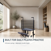 Chaise Wunda en érable écologique, durable, multifonctionnelle, avec poignées en acier réglables, machine de Pilates pour studio
