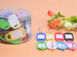 Móc Khóa Nhựa Nhiều Màu Thẻ Khóa Nhãn Đánh Số Tên Hành Lý Thẻ <span class=keywords><strong>ID</strong></span> Nhãn Tên Thẻ Với Vòng Chia - Product Image 6