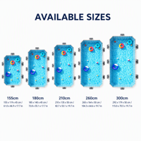 Aufblasbarer Swimmingpool Ohne Montage Faltbarer Kinderpool mit Rutsche PVC-Material für Zuhause mit Stahlrohrunterstützung