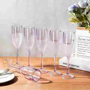 16 Copas de Champán de Plástico Morado, Irrompibles, de Acrílico, Reutilizables, para Brindis, Decoración de Bodas y Fiestas - Product Image 5