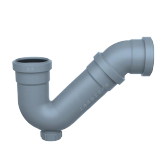 Siphon en P à simple sortie en PP sans vidange, raccord de plomberie pour drain de sol de salle de bain et cuisine