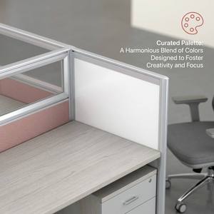 Estación de Trabajo Modular para Oficina, Cubículo Moderno para <span class=keywords><strong>Coworking</strong></span>, Escritorio para Centro de Llamadas, Mamparas de Estación de Trabajo, MDF Ecológico y Duradero - Product Image 3