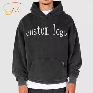 Sifot Venta al por mayor de alta calidad Casual Heavyweight Oversized Hoodie Puff Printing Screen Logo Custom Hoodies para hombres - Product Image 1