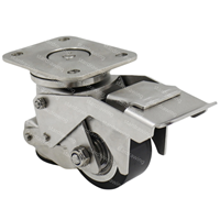 Roulettes de nivellement réglables en acier inoxydable à commande au pied S-S 75 80 100 MM