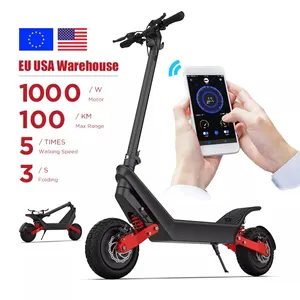 NEW 1000w 48v 11inch Powerful Fast Big Fat Wheel Dual Motor Drive Lithium Battery Electric Monopattino Scooter Skate For Adults