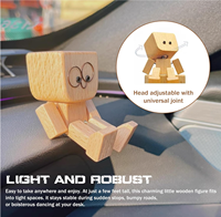 Meilleure Vente : Figurine Artisanale en Bois Écologique et Adorable pour Décoration Artistique de Bureau à Domicile, Cadeau d'Anniversaire