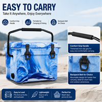 Glacière isotherme professionnelle 18QT pour la pêche en mer, personnalisable avec logo, robuste, portable, rigide, OEM ODM