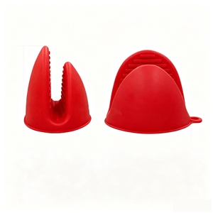Silicone Heat Resistant Oven Mitts Mini Anti-scald Pot Holder Clip Kitchen Baking <b>Microwave</b> Bowl Gripping Gloves - Product Image 1
