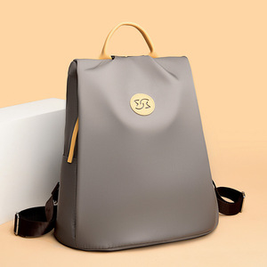Anti-Theft <b>Backpack</b> Women's <b>Large</b> <b>Capacity</b> Nylon Laptop Bag 36-55L For Commuter Travel With Soft Handle And Computer Interlayer - Product Image 1