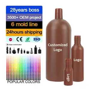 Cylinder Shaped PCR Hair Care Conditional Shampoo Plastic Bottle Packaging Set 1 Liter Plastic Bottle