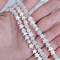 Perles en coquillage d'eau douce en forme d'étoile à cinq branches, perles en coquillage naturel en vrac, 6/8/10/12/15mm pour la fabrication de colliers, bracelets et bijoux DIY