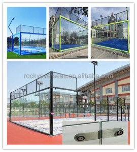 UNI 10*20M kualitas tinggi 12mm pabrik grosir kaca Tempered dayung panorama Padel lapangan tenis untuk penggunaan luar ruangan dan kamar mandi - Product Image 6