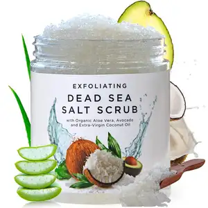 Private Label Body Naturals Himalayan Salt Scrub Deep Cleansing Organic Facial Scrub Exfoliator with Nourish Skin Effect