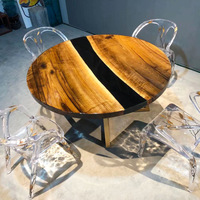 Ensemble de table en bois massif et résine époxy de luxe, de haute qualité, pour la maison, le bar, le bureau, la salle de réunion, l'hôtel, style européen, salle à manger, salle de conférence