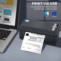 Imprimante d'étiquettes intelligentes, imprimante d'étiquettes d'expédition thermique, imprimante d'étiquettes de codes-barres, imprimante thermique de codes-barres USB filaire sans fil