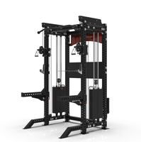 Máquina de poleas con contrapeso para uso comercial - Modelo de acero al carbono con pila de pesas de 90KG/120KG (opcional) 2:1