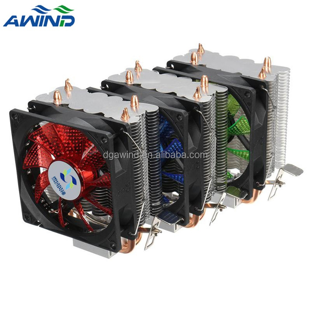 3pins 4pin Performance Radiator Copper Pipes Coolers Computer Accessories with Cooling Fan for Pc Intel Lga Laptop Cpu Heat Sink