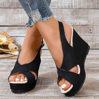Sandales décontractées pour femmes en gros directement de l'usine, sandales compensées pour femmes, sandales de créateur pour femmes