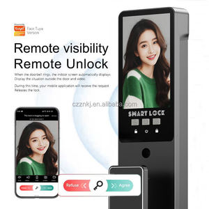 Cerradura Inteligente Biométrica 9 en 1 - Reconocimiento de Palma de Mano/Rostro + Acceso Remoto a Través de la Aplicación <span class=keywords><strong>SweetHome</strong></span> + 9 Idiomas e Intercomunicador Activo Tuya - Product Image 1