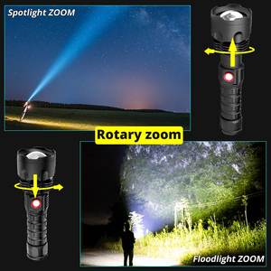 <span class=keywords><strong>Linterna</strong></span> táctica <span class=keywords><strong>LED</strong></span> XHP50, Ultra brillante, recargable, OEM, Zoom, aleación de aluminio - Product Image 4