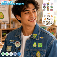 Set di Spille Smaltate 2D Personalizzate a Tema Cibo: Avocado, Pizza, Toast, Ramen - Divertenti, Cartoni Animati, Carine, Distintivi in Metallo, Spille da Bavero, Collezione Regalo