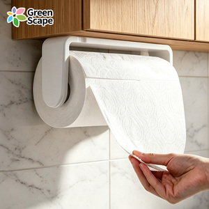 Porte-serviettes en papier réglable pour cuisine, à fixer au mur sous l'<span class=keywords><strong>armoire</strong></span>, distributeur multifonctionnel de rouleaux de papier pour le rangement de la cuisine - Product Image 2