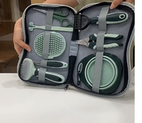 Kit de brosses 8 en 1, sac de rangement, ensemble de peignes, kit de produits de toilettage pour animaux de compagnie, coupe-ongles, peigne à puces, épilation pour chat