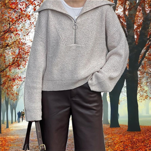 Cárdigan de Punto para Mujer, Otoño, Casual, Manga Larga, Lana/Poliéster, Antiencogimiento, Cuello Redondo, Botones al Frente, Color Sólido - Product Image 2