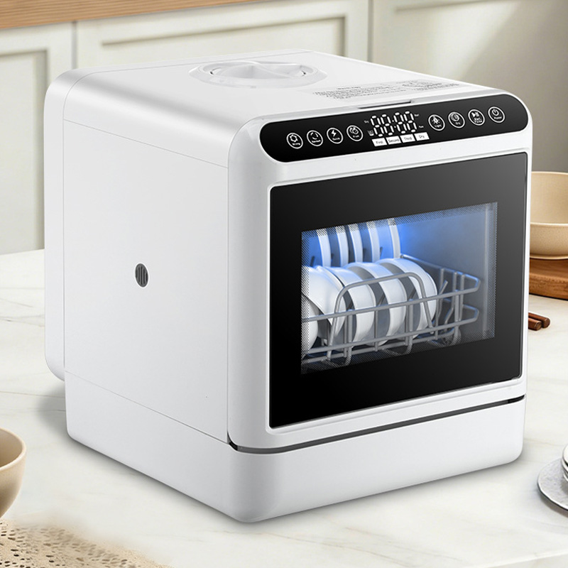 Countertop Fully Automatic Smart Dishwasher UV Sterilization Fruit & Vegetable Wash Touch Control for Home Kitchen Caravan Use