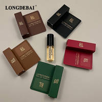 Vente en gros de flacons de parfum miniatures de 2 ml et 3 ml avec porte-carte en papier personnalisé pour cadeaux promotionnels et campagnes marketing