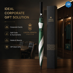 Wholesale Classic Black Oversized Golf <b>Umbrella</b> with Automatic Open Close Mechanism for Sports Retailers - Product Image 2