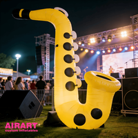 Saxophone gonflable personnalisé, instrument de musique, saxophone géant gonflable pour concert en plein air, accessoire gonflable