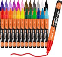 2023 Vente Chaude Acrylique Marqueur Stylo 24 Couleurs 0.7mm Enfants Art Diy Graffiti Stylo Opaque Huileux Alcool Type Marqueur Stylo