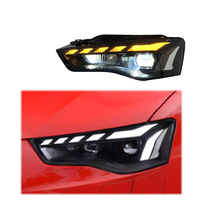 Conjunto de Faros Delanteros Bi-LED de Repuesto para Audi A5 2012-2016 con Señal de Giro Dinámica Secuencial DRL