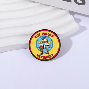 Los Pollos <span class=keywords><strong>Hermanos</strong></span> doux bouton broche mignon métal dessin animé amant épinglette drôle mode Badge broche chapeau bijoux vêtements femmes - Product Image 2