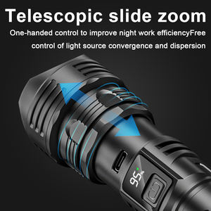 Светодиодный фонарик с зарядкой от USB, тактический фонарь высокой мощности, 1000 м, яркий фонарь для кемпинга - Product Image 4